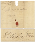 George Washington Franking Signature During the Revolutionary War -- From 25 September 1777 Just One Day Before the British Captured Philadelphia
